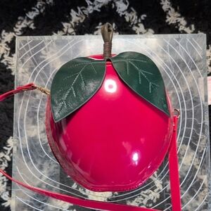 Chic Pink Apple Crossbody Bag